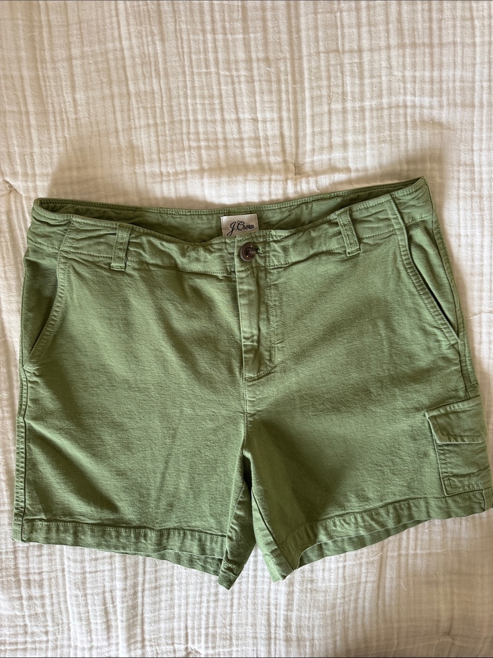 J. Crew Re-Imagined Women’s Olive Green Cotton Casual Shorts
